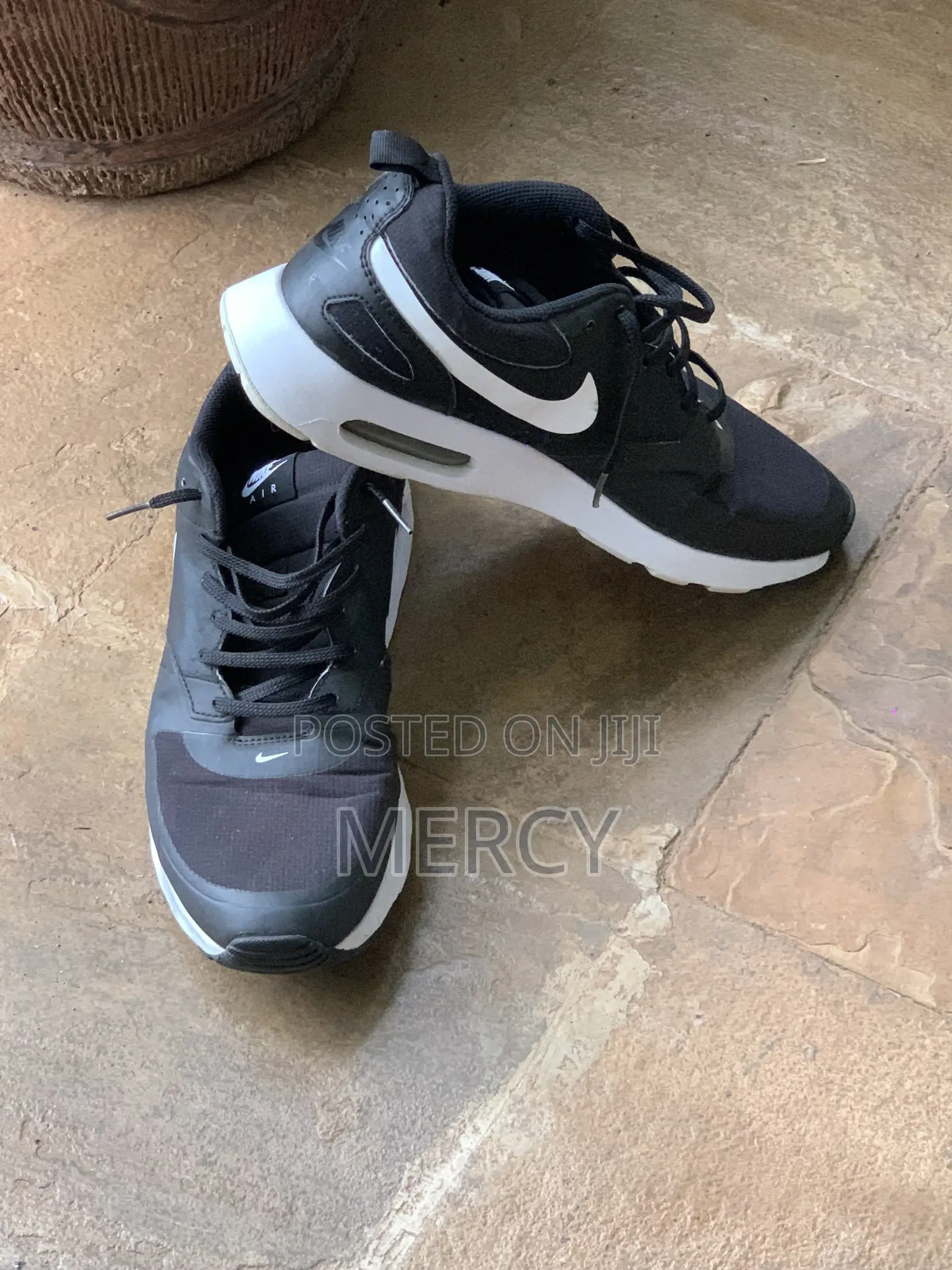 Nike Air Max Vision Black White (Size 10 Uk, Slightly Used)