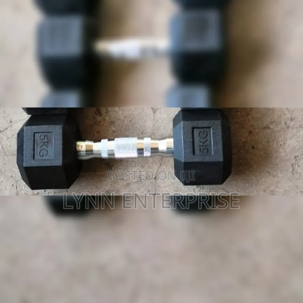 Hexagonal Lifters Single Hand 5kgs Dumbbell