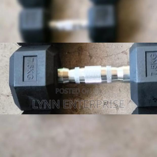 7.5kgs Hexagonal Lifters Single Hand 7.5kgs Dumbbell