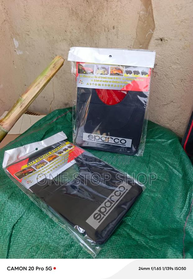 Black 2pc Sparco Universal Mudflaps With Sparco Brand Logo