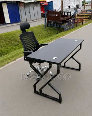 Double Flame Table and a Chair