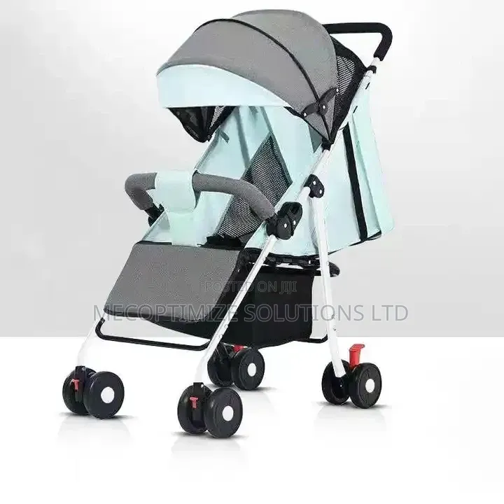 Premium Compact Travel Stroller - Mint Green Charcoal Gray