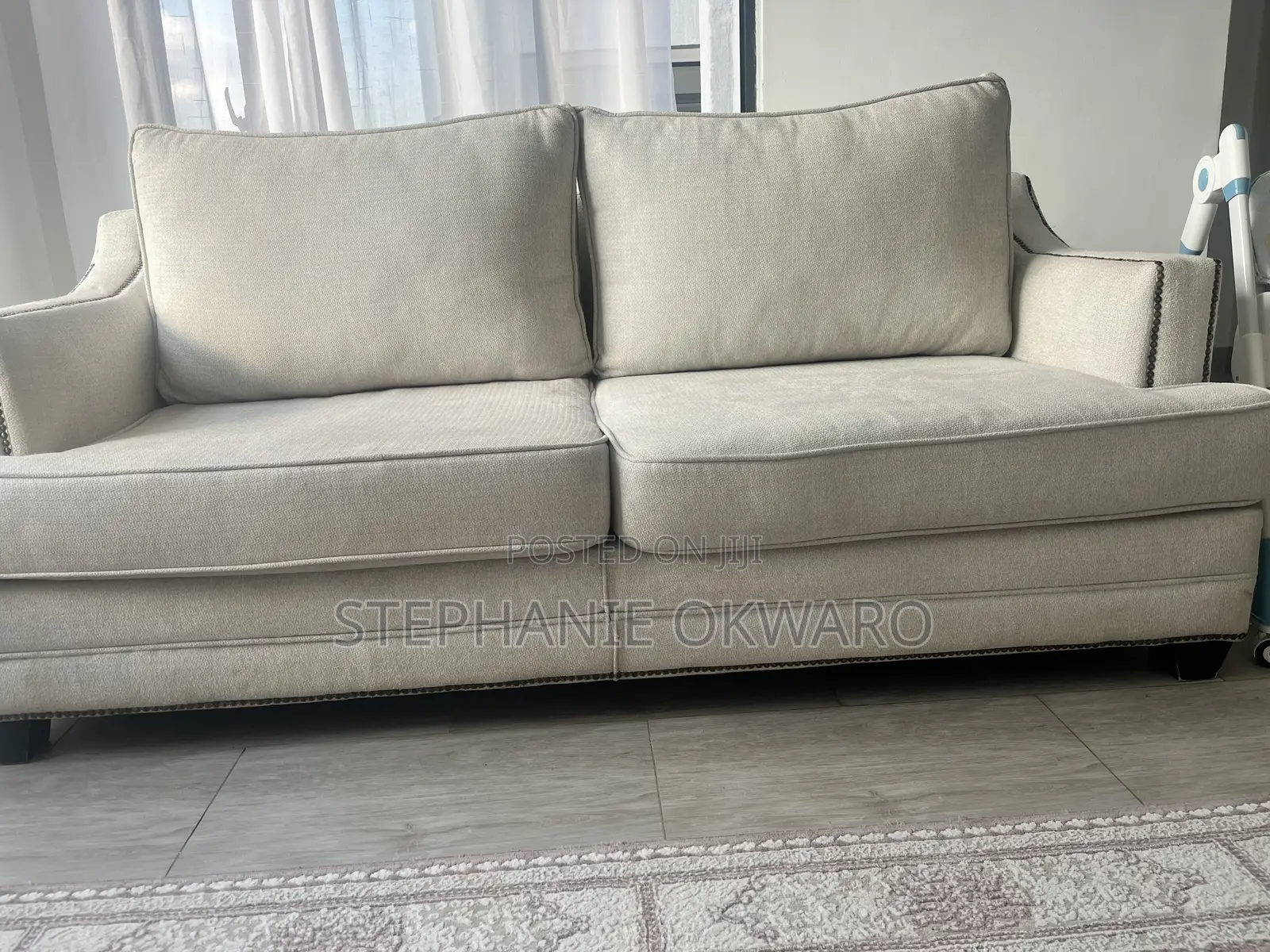 Three Seater Beige Sofa