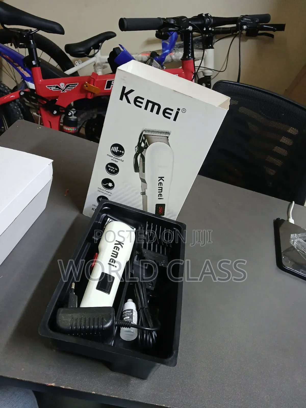 Kemei KM-809A Professional Rechargeable Cordless Hair Clipper,