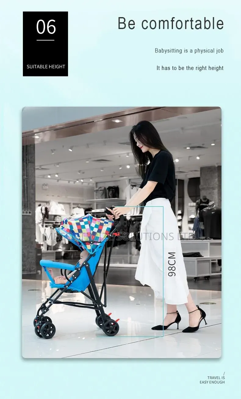 Foldable Baby Stroller – Portable Umbrella Full Canopy Storage Bag