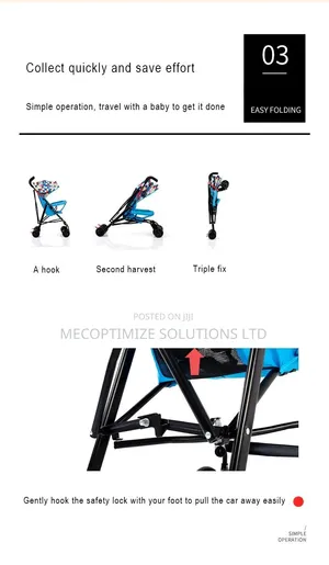 Foldable Baby Stroller – Portable Umbrella Full Canopy Storage Bag