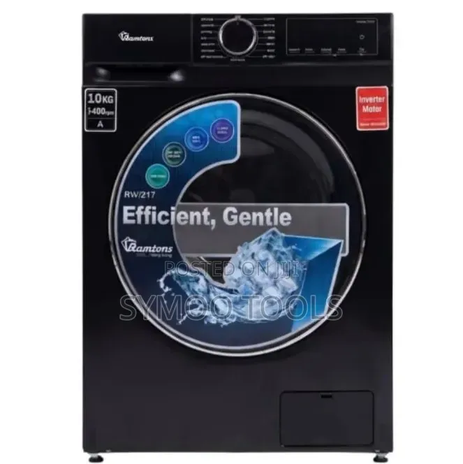 Ramtons Washing Machine 10kg Wash and Spin Black RW217
