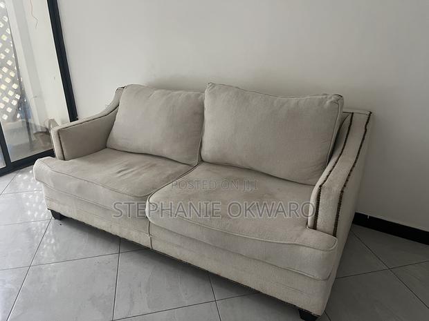 Three Seater Beige Sofa - thumbnail 2