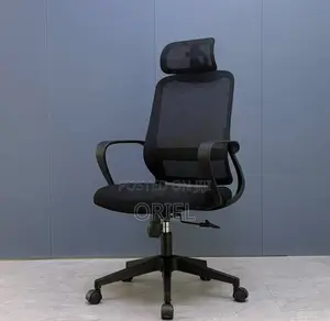 Office Staff Chair : Office Chair With Headrest and Fixed Armrest