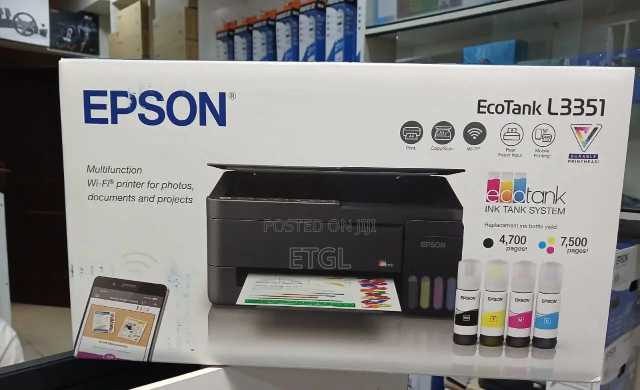 Epson EcoTank L3351 Printer| Wireless | A4 | Print, Copy, Scan