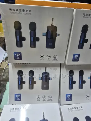Wireless Lavalier Microphone 2 Mic Set for iPhone Android