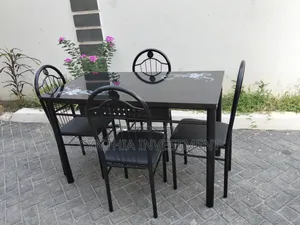 4 Seater Glass Dining Table
