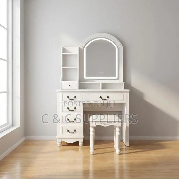 White Modern Vanity Make Up Desk - thumbnail 2