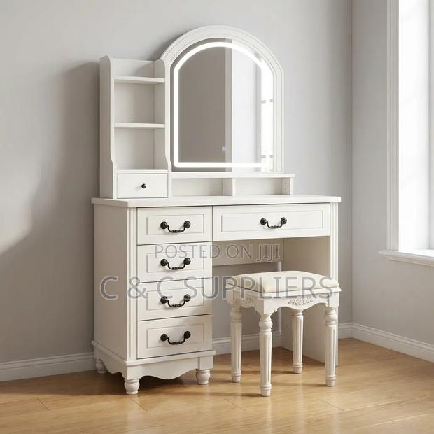 White Modern Vanity Make Up Desk - thumbnail 3