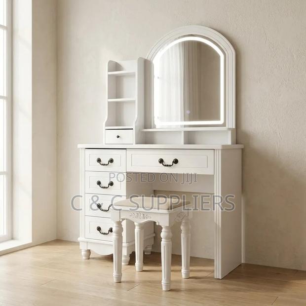 White Modern Vanity Make Up Desk - thumbnail 4
