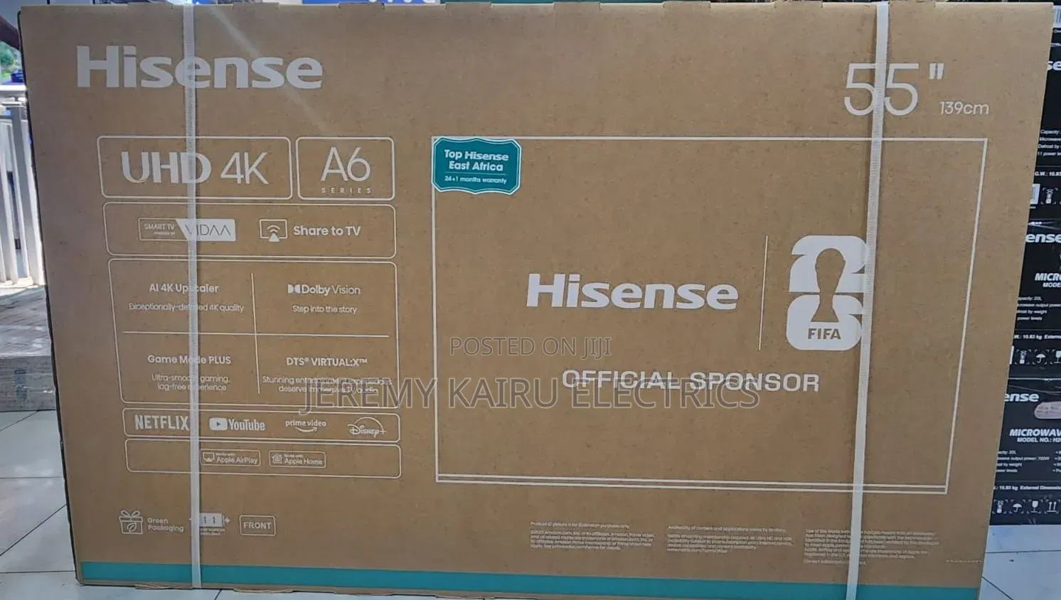 Hisense 55" Uhd A6 Smart Frameless [24+month Warranty]