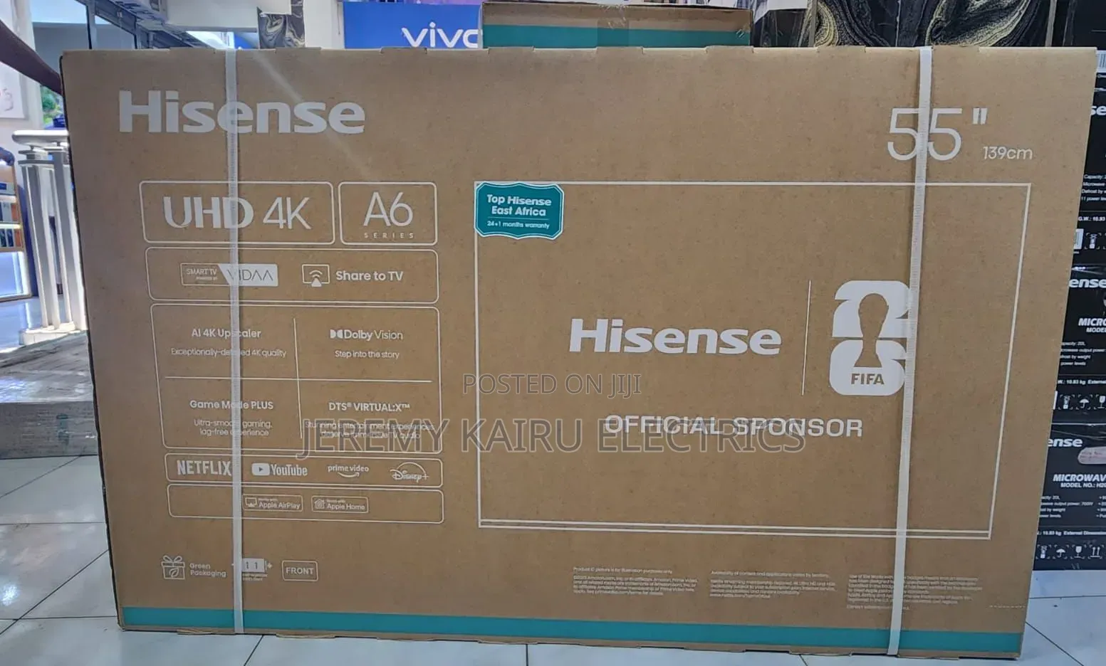 Hisense 55" Uhd A6 Smart Frameless [24+month Warranty]