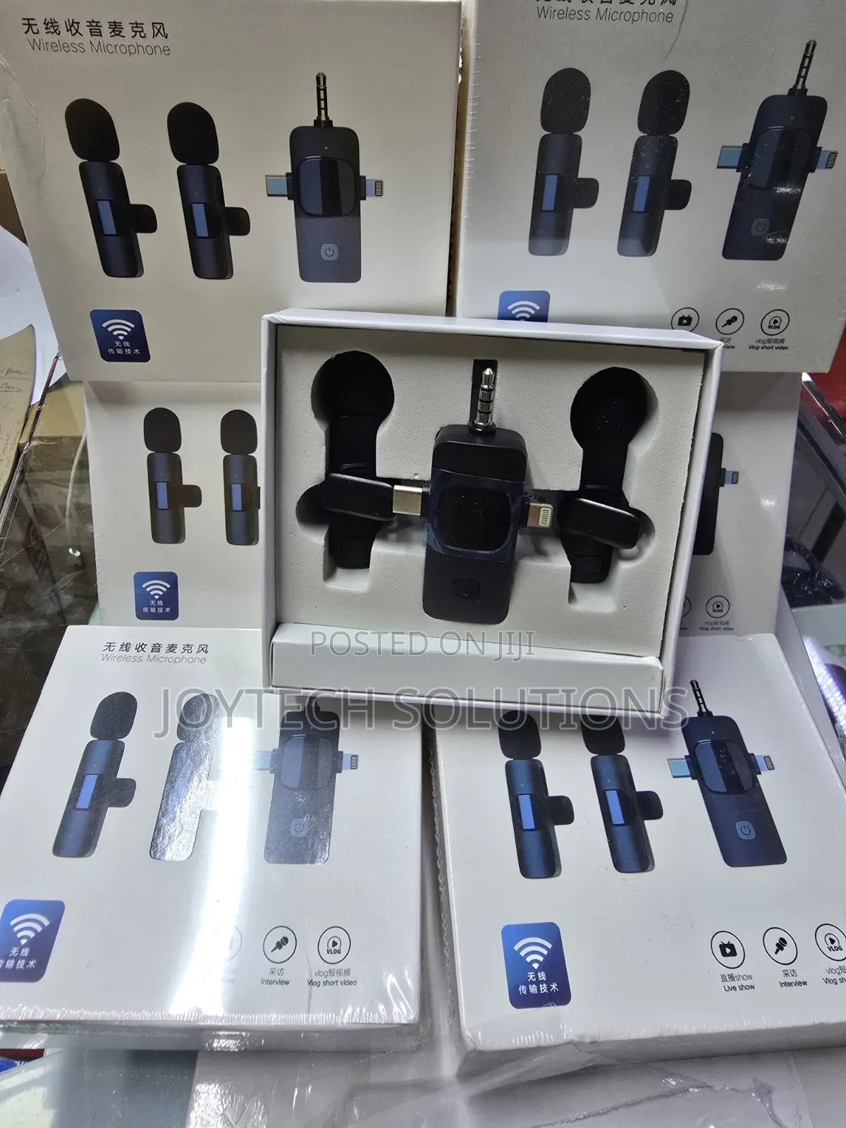 2 in 1 Wireless Lavalier Mic for iPhone Android – Vlog Mic