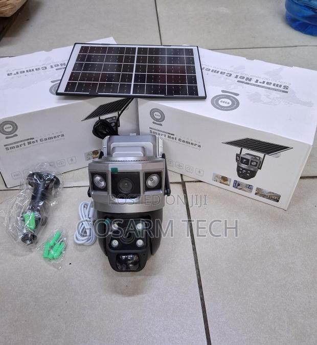 V380 4G Solar Security Camera Dual Lens Wireless PTZ CCTV Camera