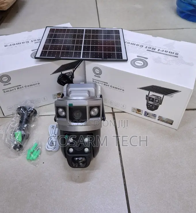 V380 4G Solar Security Camera Dual Lens Wireless PTZ CCTV Camera