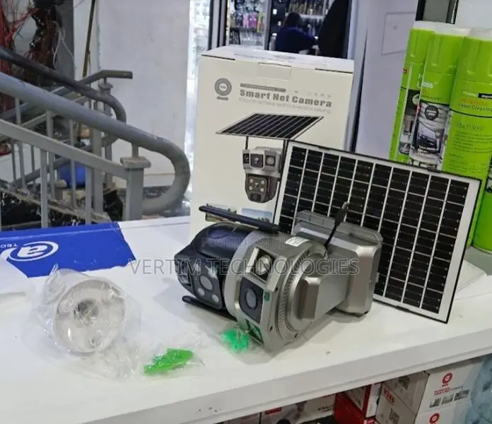 PTZ V380 Pro Dustproof Dual Lens Screen 4G Solar Camera
