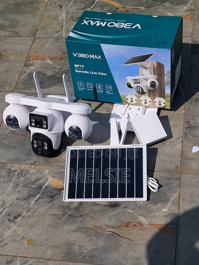 V380 Pro 4 Lens Solar PTZ Camera – Outdoor Wireless CCTV Camera