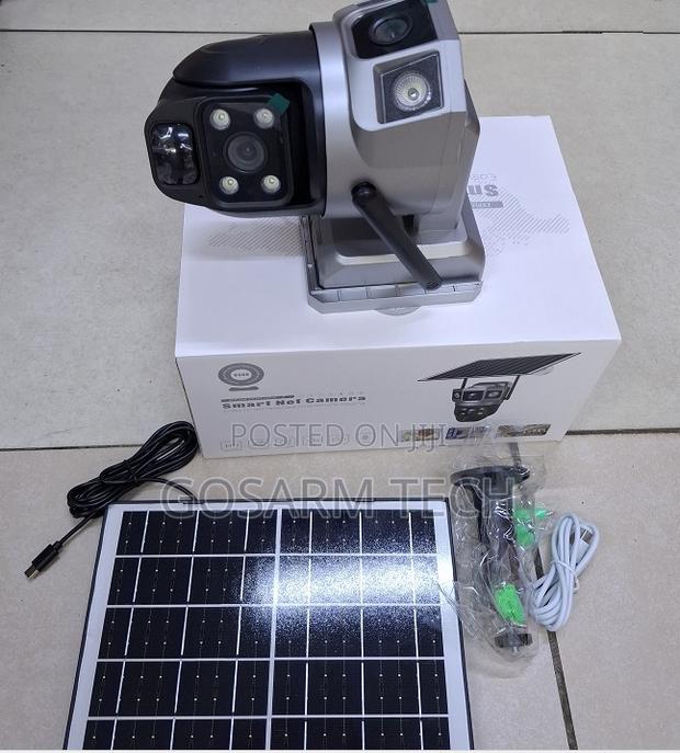 V380 4G Dual Camera Solar CCTV System Dual Lens PTZ Outdoor Surveillan