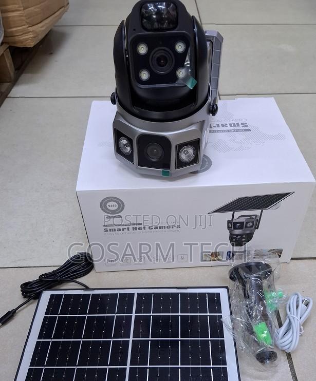 V380 4G Solar Powered Dual Lens PTZ Camera Smart Outdoor CCTV With SIM - main view