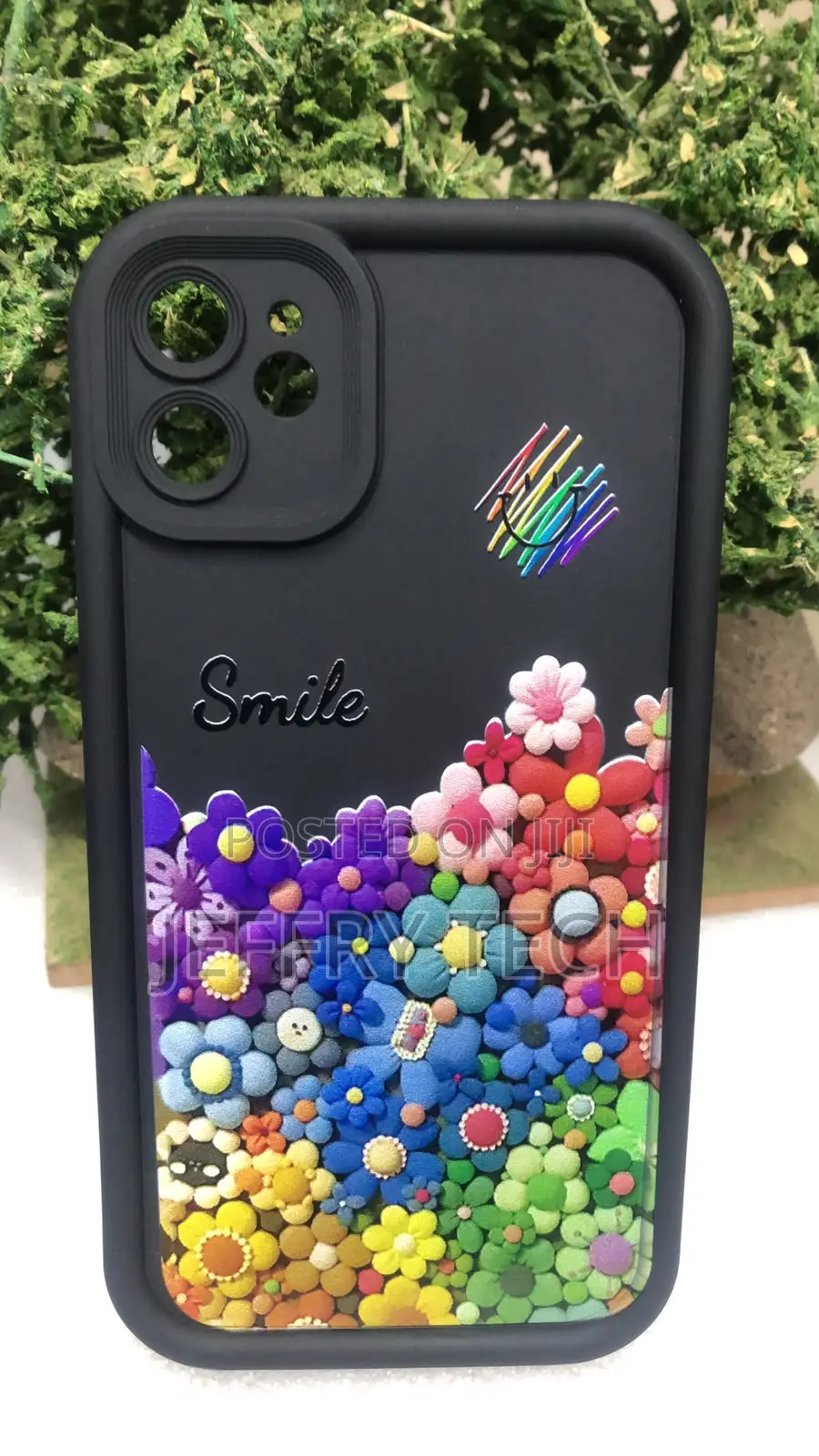 Cute, 3D Colorful Flower-Themed Protective Phone Case