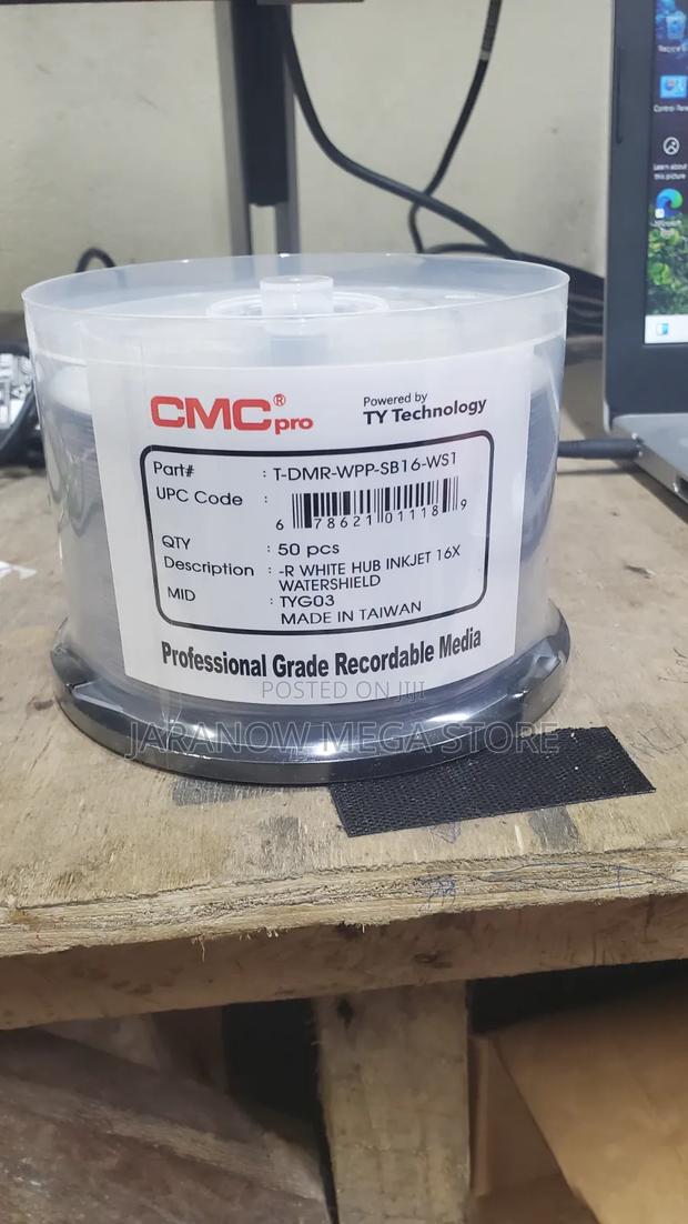 CMC Pro DVD-R 16x WaterShield White Inkjet Printable (Pack of 50)