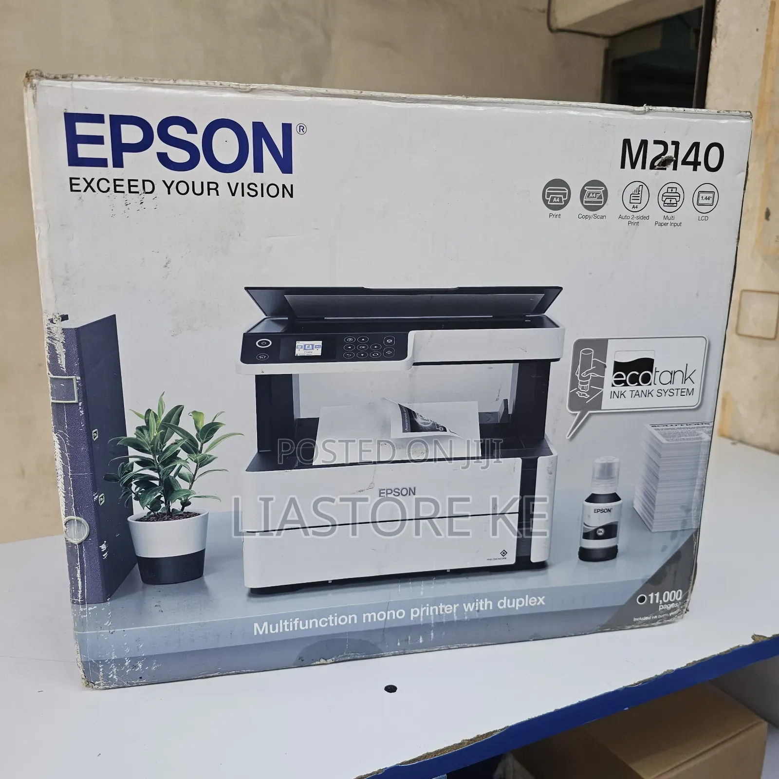 Epson M2140 EcoTank Mono Multifunction Printer With Duplex Printing