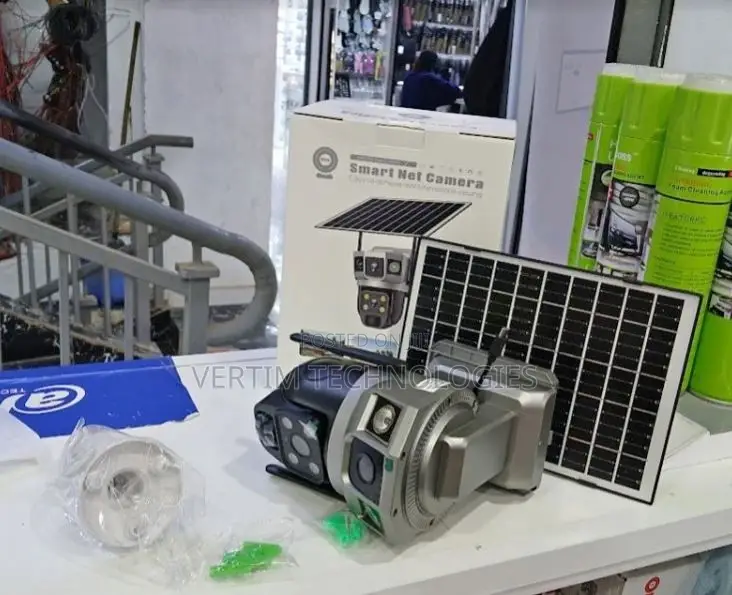 PTZ V380 Pro Surveillance 4G Simcard Solar Camera Dual Lens