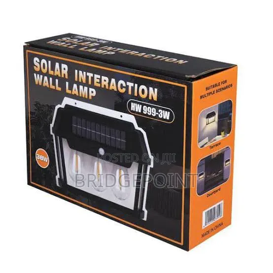 Solar Wall Lamp With Photocell and Motion Sensor