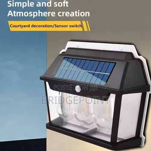 Solar Wall Lamp With Photocell and Motion Sensor