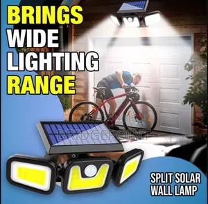 Three Head Solar Wall Lamp With Motion and Night Sensor