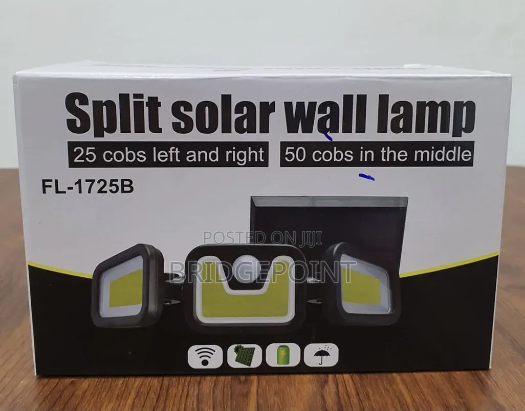 Three Head Solar Wall Lamp With Motion and Night Sensor