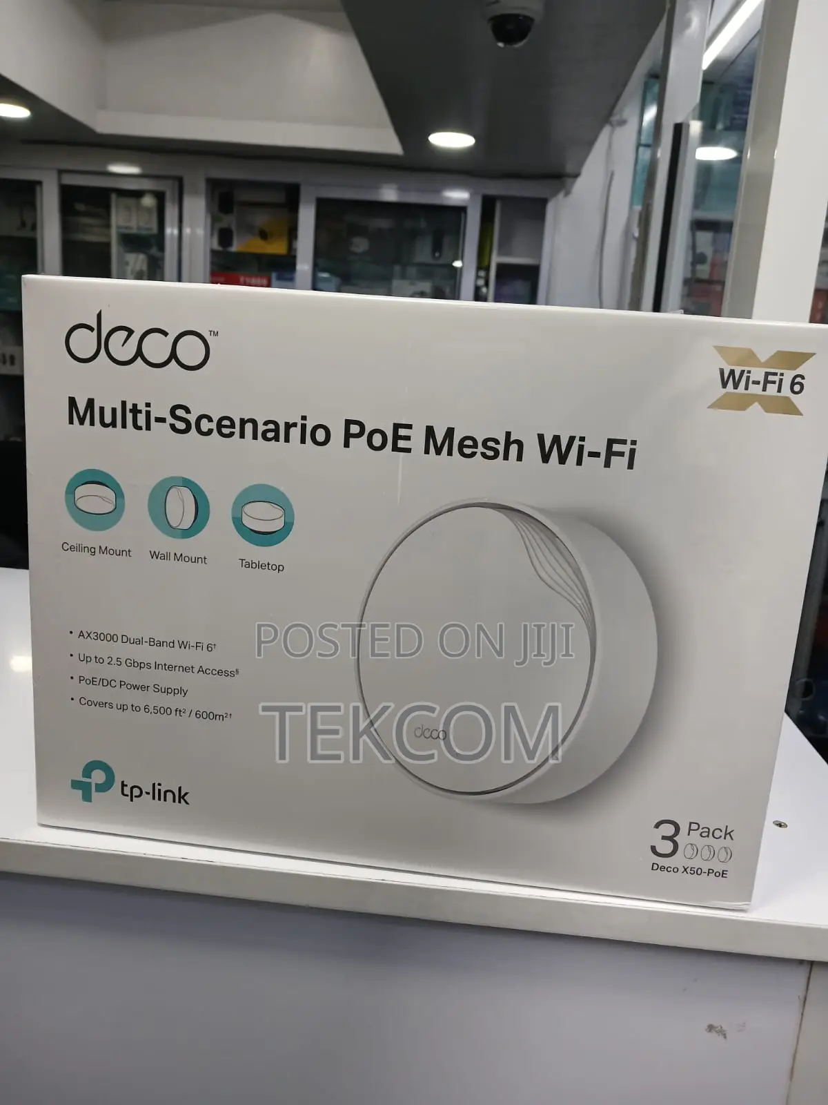 TP-Link Deco X50 Ax3000 Home Mesh With Poe (3 Pack)