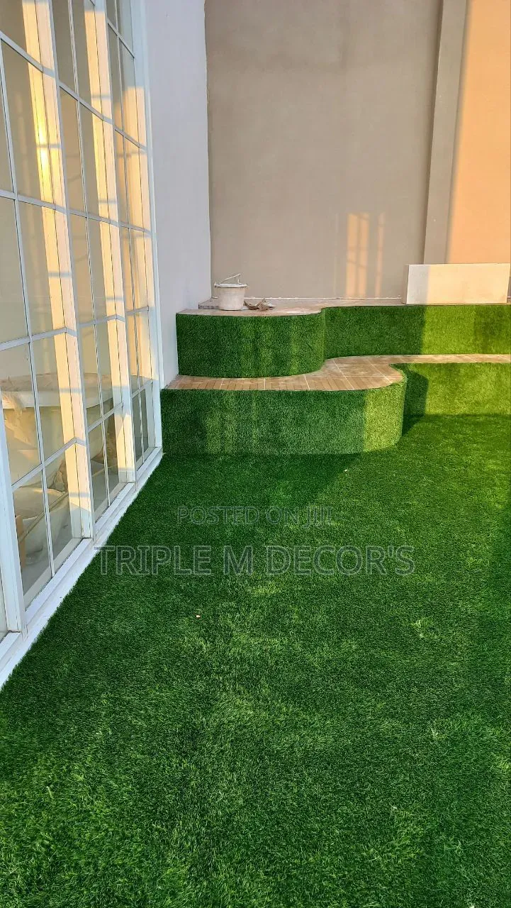 Heavy-Traffic Entrance Staircase Green Grass Mat