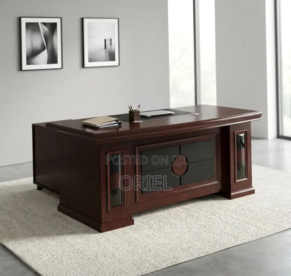 Executive Office Desk : Imported Mahogany 180CM Table