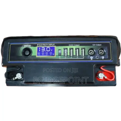 Yachu Deep Cycle Solar Battery 12V 20Ah With USB and Bulb Ports