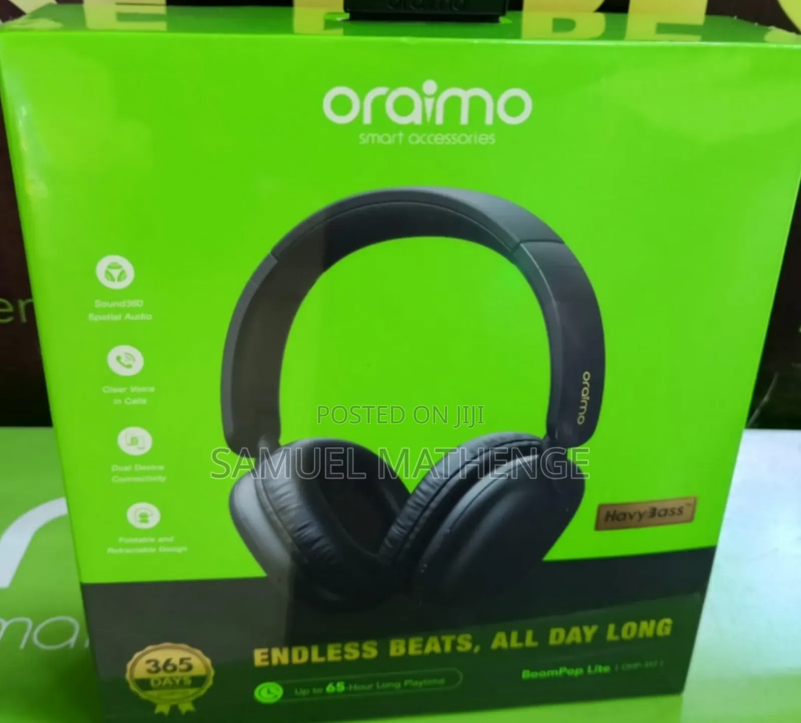 Oraimo BoomPop Lite 65-Hour Wireless Headphones