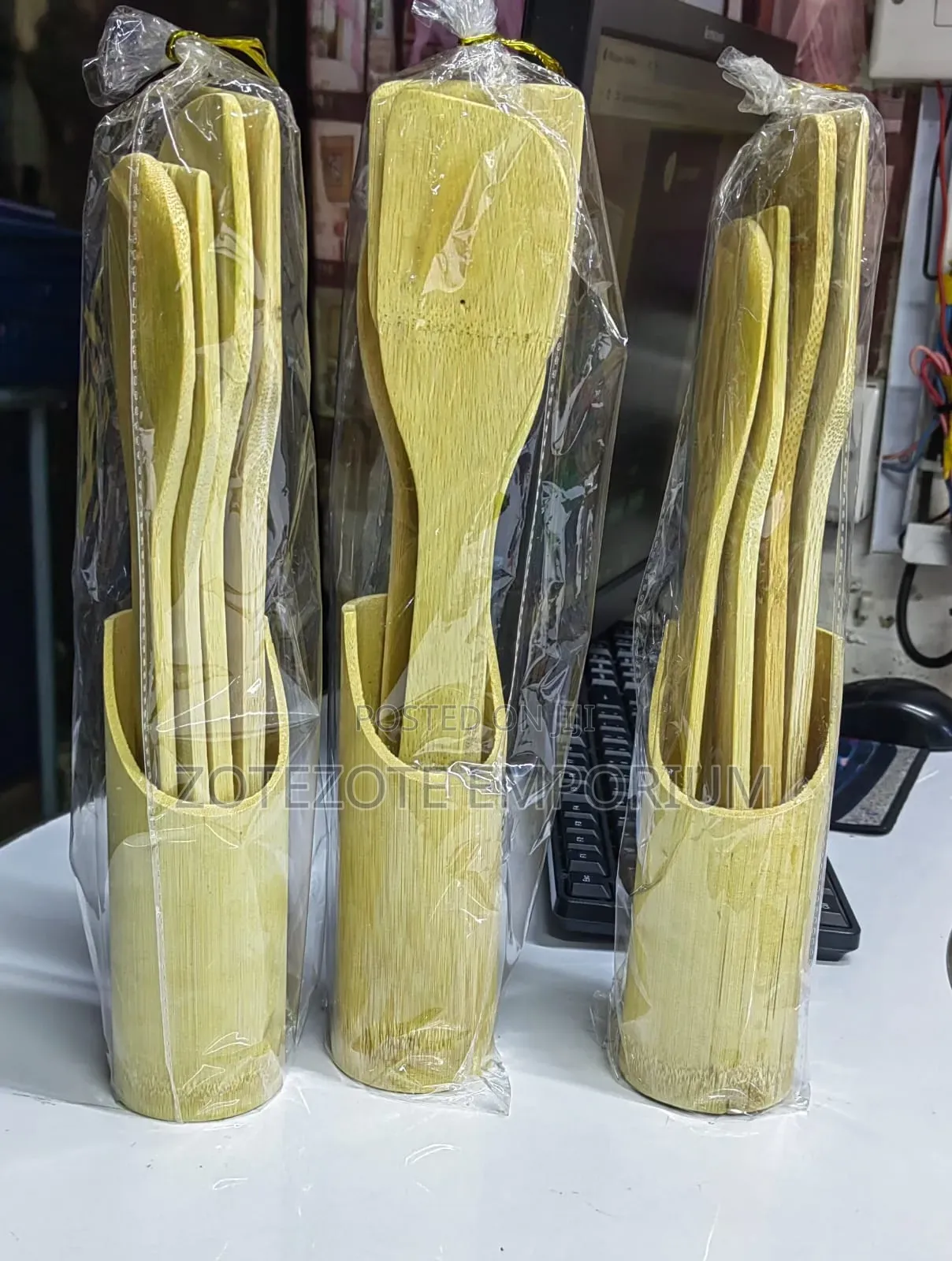 5pc Bamboo Mwiko Cooking Set