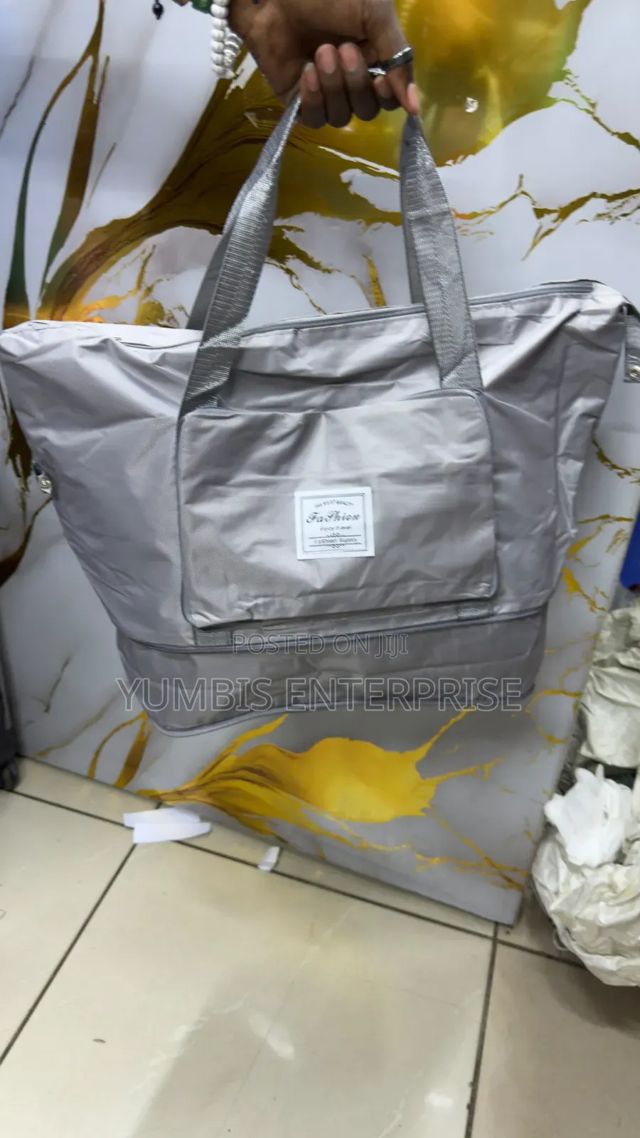 Grey Expandable Foldable Travel Bags at 750