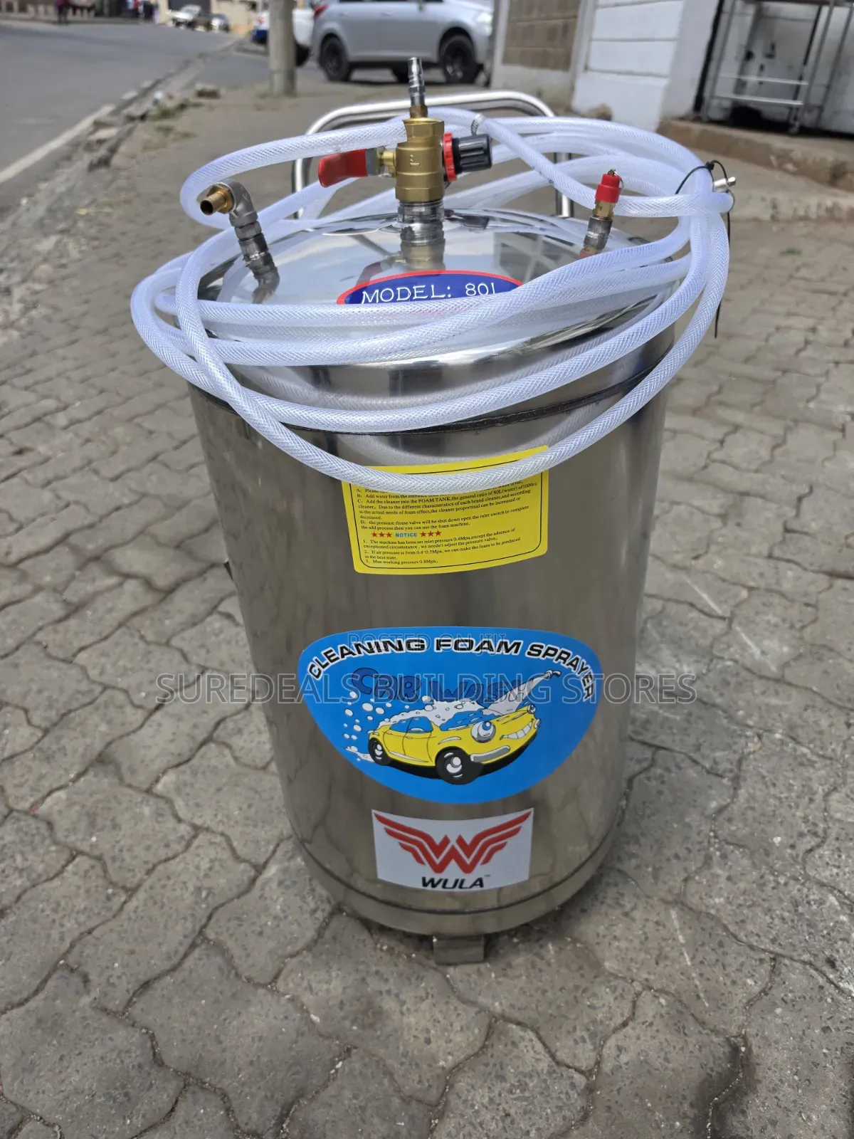 80-Liter Pneumatic Stainless Steel Car Wash Foam Sprayer