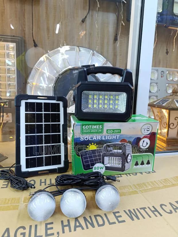 JS-201 Solar Lighting System Kit With 3Led Bulbs - main view