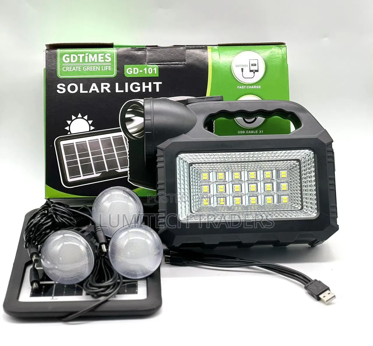 GD-101 Solar Lighting System Kit With 3bulbs