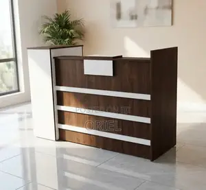 1.6M Office Reception Counter Desk : Modern Office Counter Table