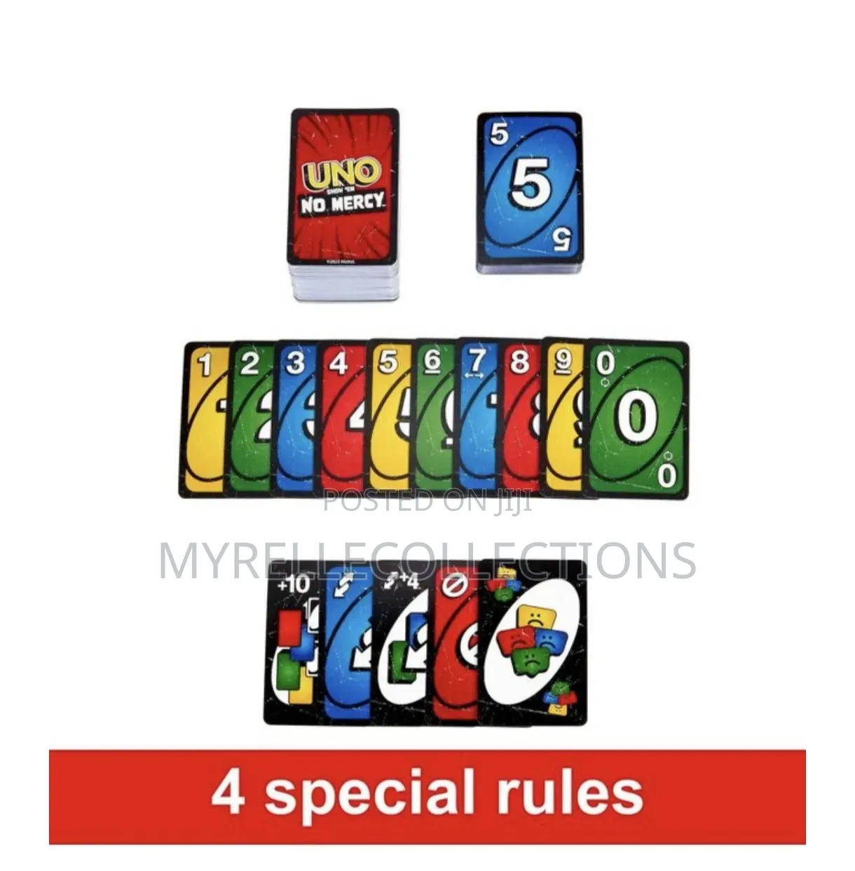 UNO No Mercy Card Game for Kids Adults and Family Nights