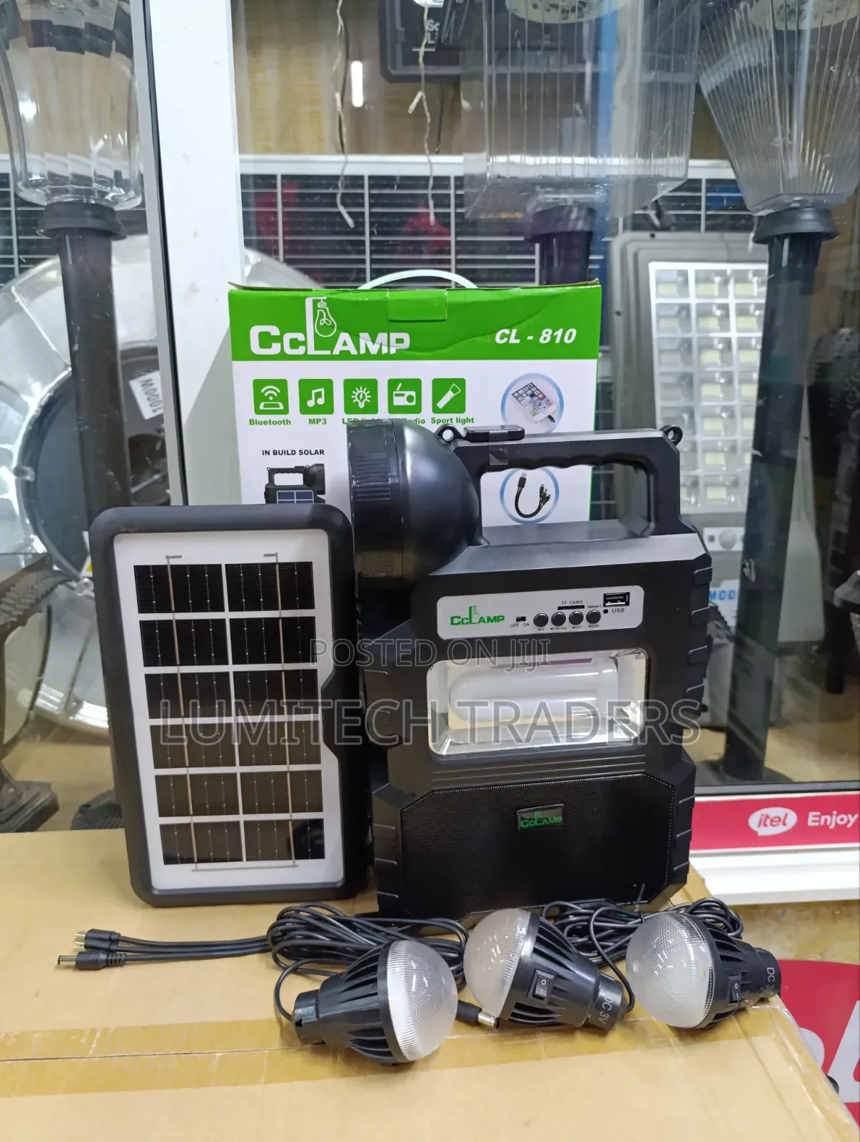 *CcLamp CL-810 Solar Lighting System Kit With 3 LED Lights