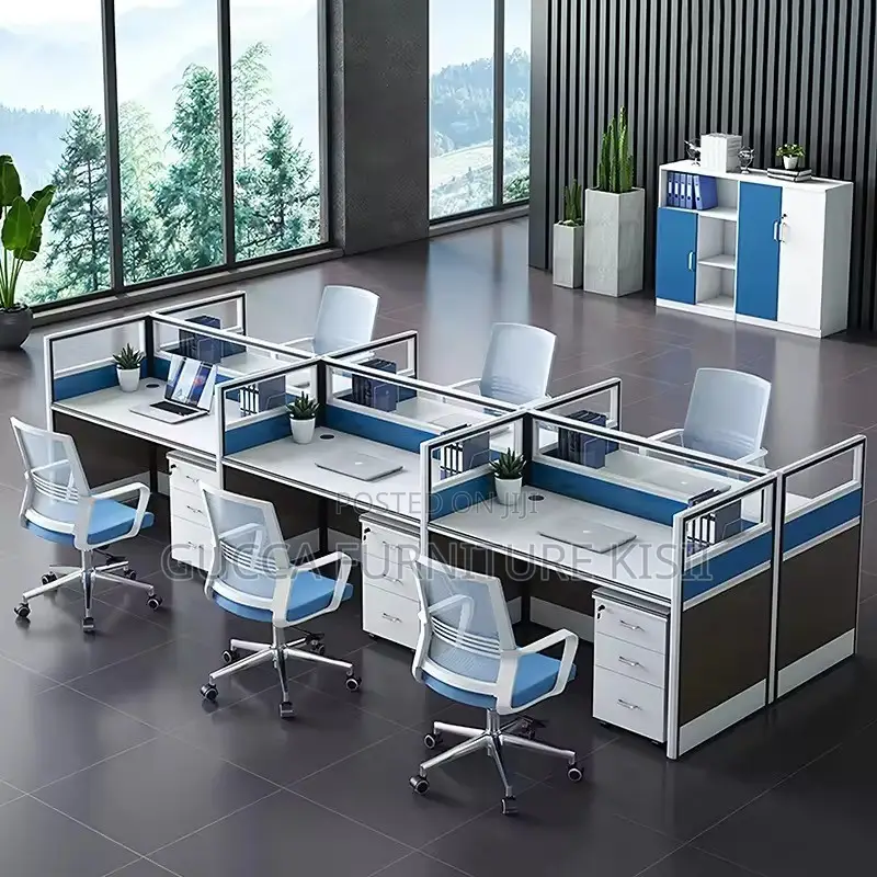 6way Workstation With Movable Drawers